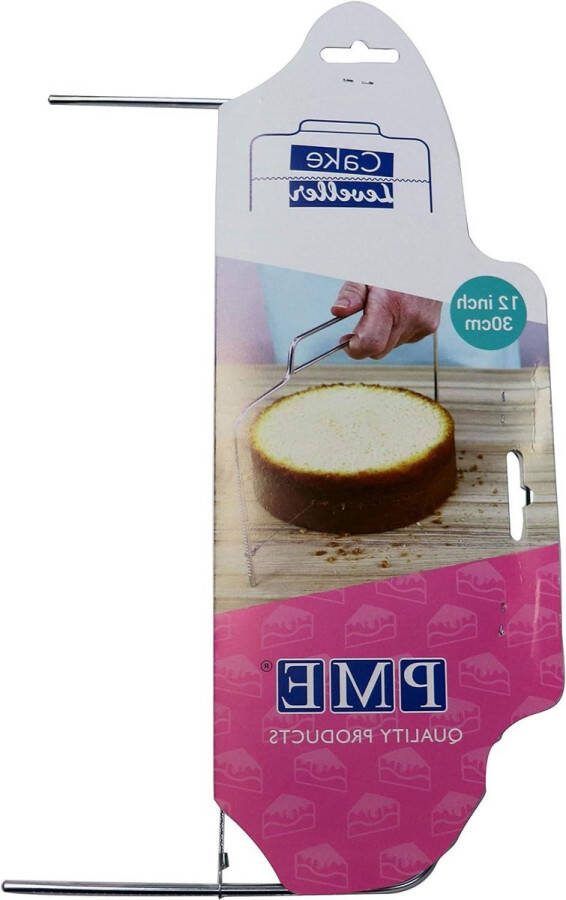 Taartsnijder 12 Cake Leveller Zilver met Extra Grote Schaal