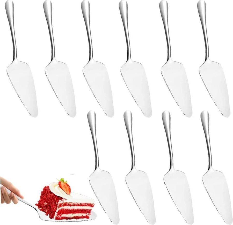 Taartsnijder 12 stuks roestvrij staal taartschep taartmes set voor keukens restaurants feesten