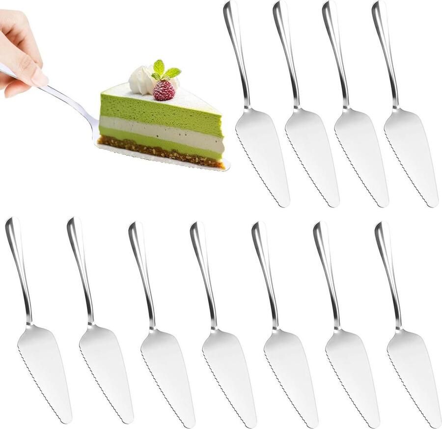 Taartsnijder 12 stuks roestvrij staal taartschep taartserver keuken feest bruiloft
