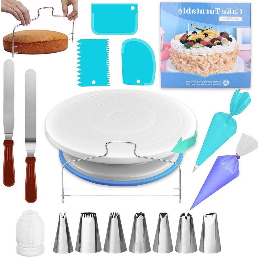 Taartsnijder 35-delig draaibare taartplaat bakaccessoires taartsnijder beginners professionals