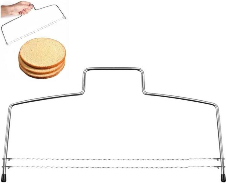 Taartsnijder draad cake taartsnijder machine boog taartsnijder 2 draden roestvrij staal thuis banketbakkerij verstelbaar