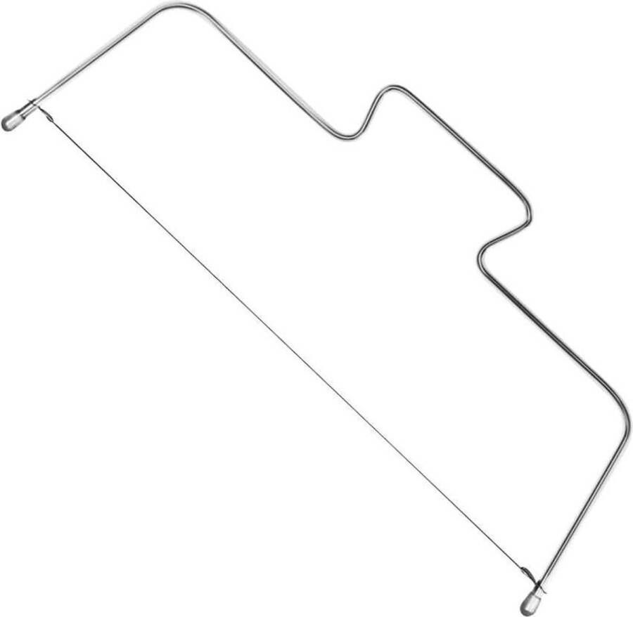 Taartsnijder met 2 draden roestvrij staal zilver 34 cm