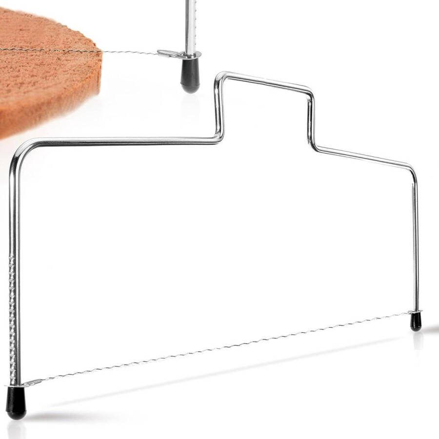 Taartsnijder roestvrij-stalen taartbodemsnijder 32 cm in hoogte verstelbaar