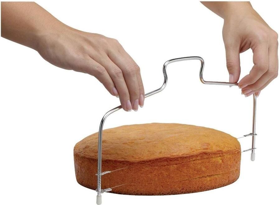 Taartbodemverdeler Roestvrij Staal Taartverdeler Taartsnijder Taartzaag Draad Taartsnijder Gebakgereedschap Snijdraad Thuis Bakkerij Desserts 32 cm Taartsnijder