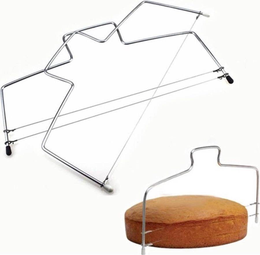 Taartsnijder Roestvrijstaal Taartsnijdraad Taartbodemsnijder Voor Brood Cake Huishoudens Bakkerijen Dessertwinkels (33 cm)
