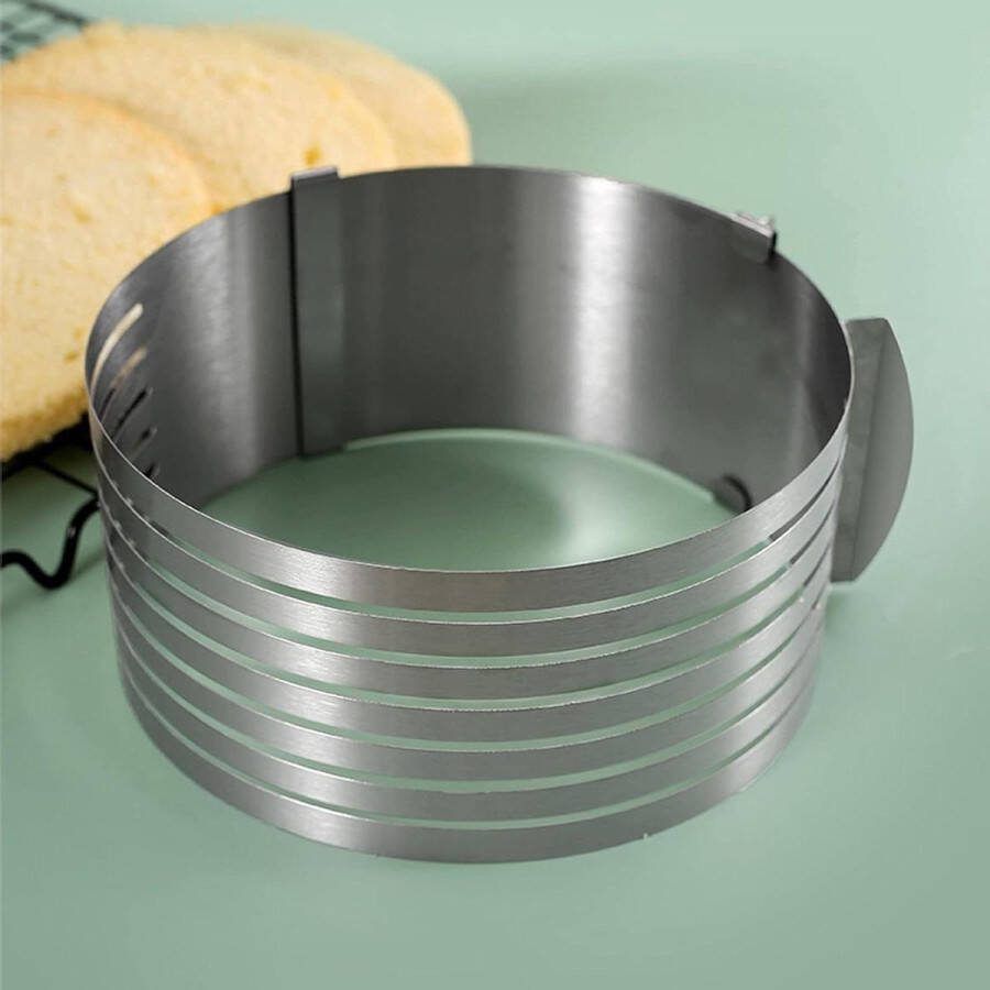 Taartsnijder Roestvrijstalen taartring Slicer-Baking Tool Ontworpen Voor Het Snijden Van Brood en Ontbijtkoeken Roestvrij Staal