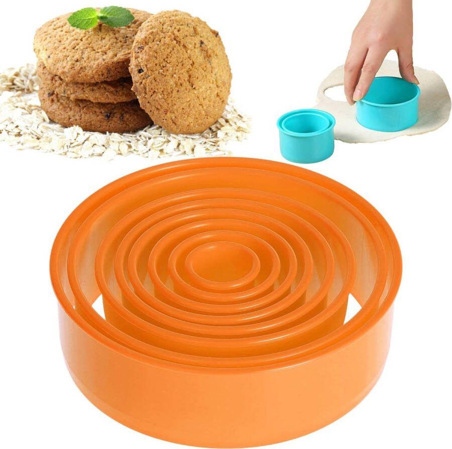 Taartsnijder Ronde Cookie Cutter Set 12 stuks Uitsteekvormen Donut uitstekers Fondant taartdecoratie Koekjes bakken Gebak accessoires 13cm