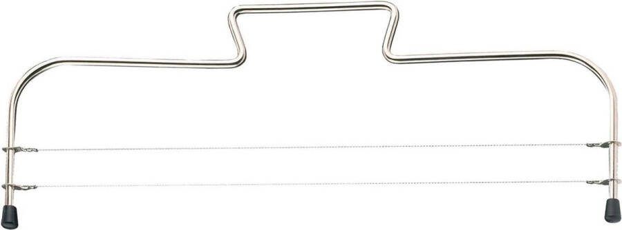 Taartsnijder Taartbodemverdeler met 2 gekartelde snijdraden Roestvrij staal Lengte 32 cm Simplex Duo Zilver 71602270 67 g