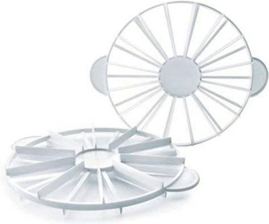Taartsnijder Taartverdeler plastic- 10-12 TLG 30 x 27 x 30 cm Wit