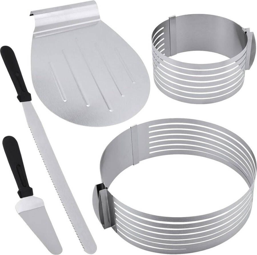 Taartsnijder Verstelbare Taartringen Roestvrij Staal Schilderpalet Bakaccessoires Taarten 23-30 cm 15-20 cm