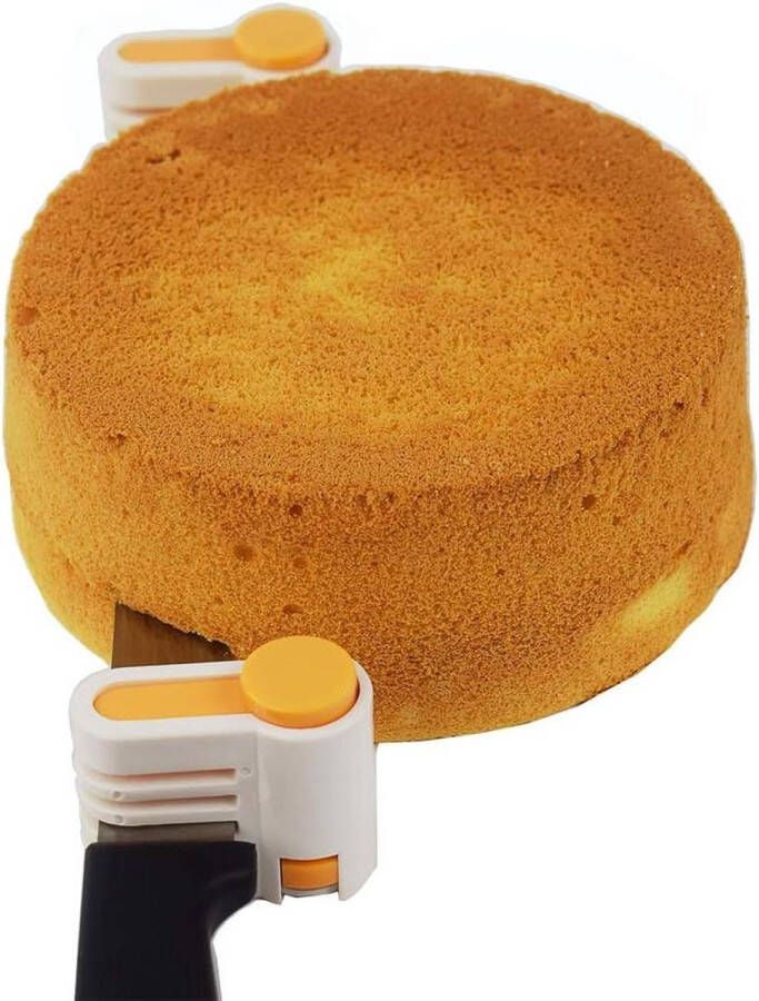 Taartsnijder voor doe-het-zelf Stratificatie Hulpstuk Broodplak en Toast Snijder 5 lagen Leveler Slicer Keuken Fixator Tool 1 of 2PCS ORANJE Taartsnijder