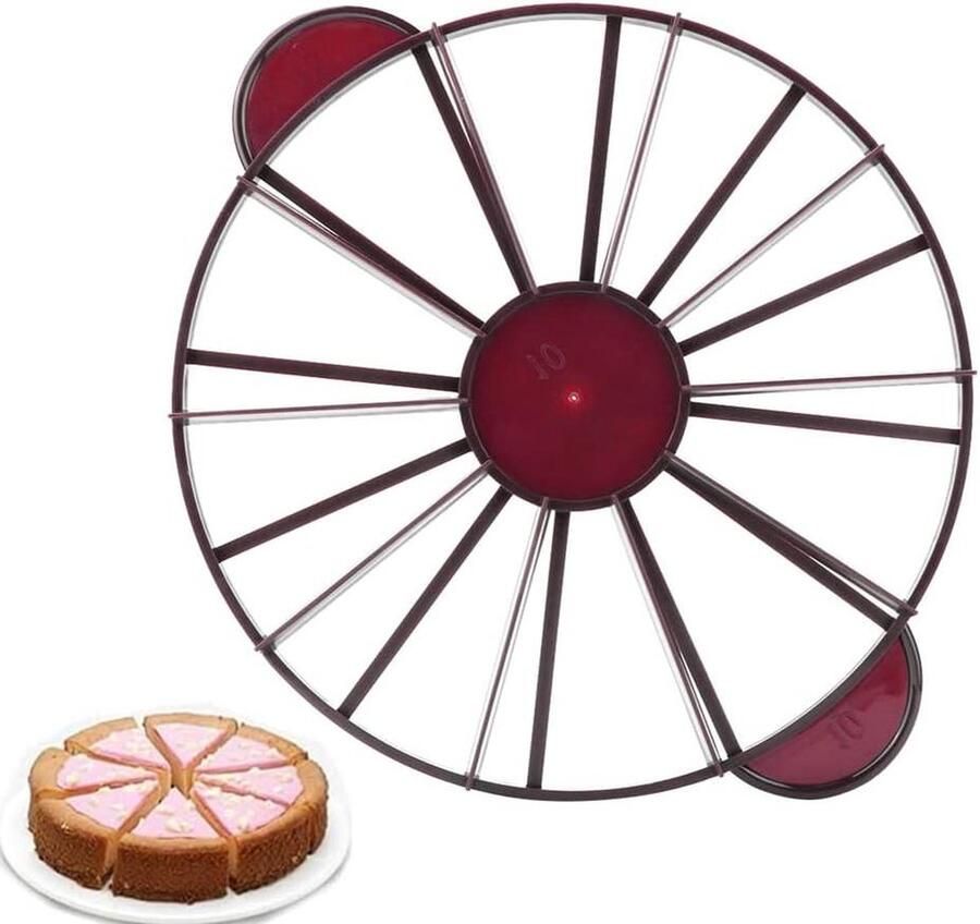 Taartverdeler voor 10-12 stuks taart Ergonomisch handvat Doe-het-zelf koken Bakken Mousse cake Gebak Taartsnijder