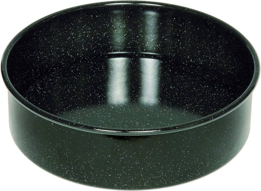 Taartvorm 28 diameter 28 cm hoogte 8 0 cm email zwart hefbodem inductie