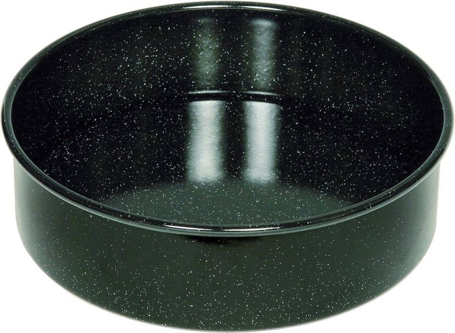 Taartvorm 28 diameter 28 cm hoogte 8 0 cm email zwart hefbodem inductie