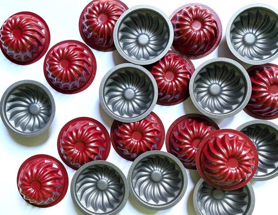 Taartvorm 5 stuks Taartvormpjes met antiaanbaklaag Mini-ontwerp Taartvorm en taartjes Ideaal voor Quiche Fruit Minicakes Brownies Cheesecake Fondant Pudding
