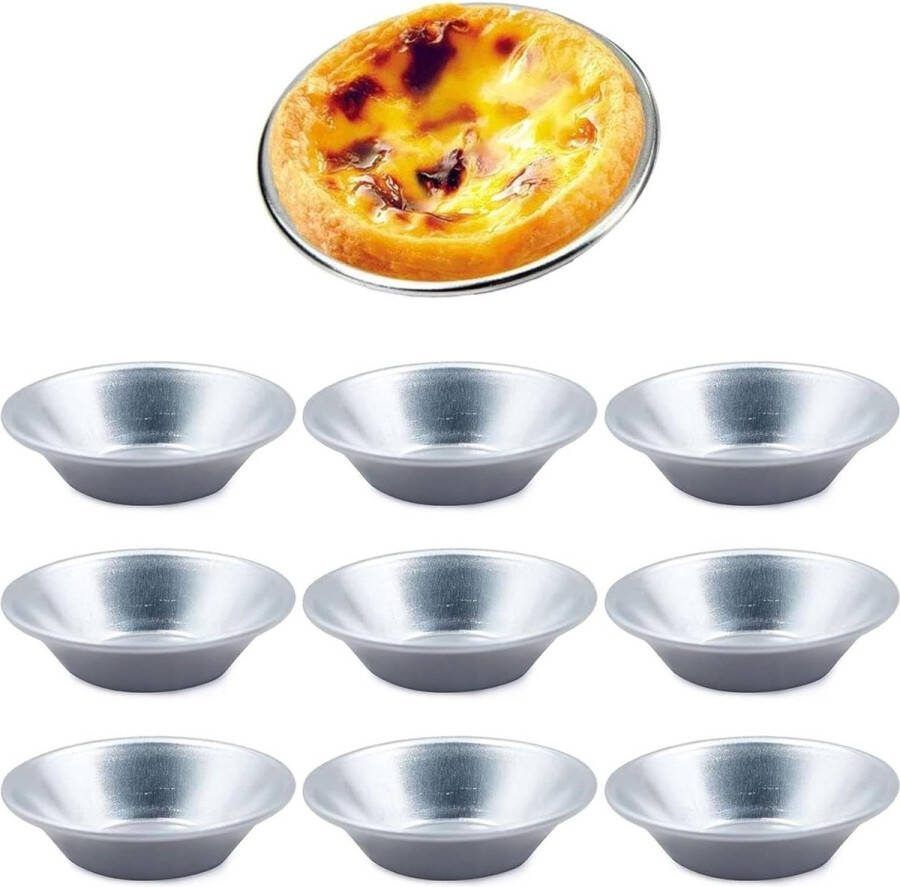 Taartvorm cupcake cakevorm anti-aanbaklaag aluminium pudding bakvorm herbruikbare mini muffin vormpjes 10 stuks tartelette vormen