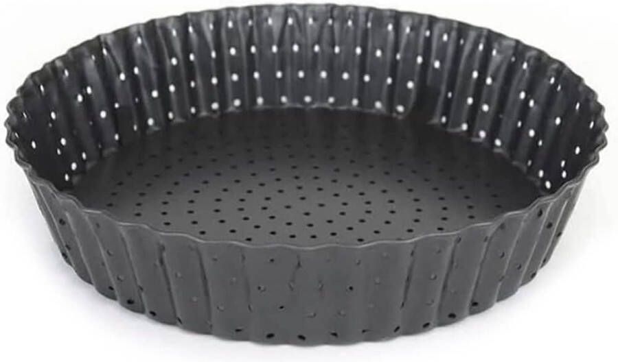 Taartvorm Quichevorm Taartbodemvorm Geplooide bakvorm voor taarten Koolstofstaal Antiaanbaklaag Ø 28 cm
