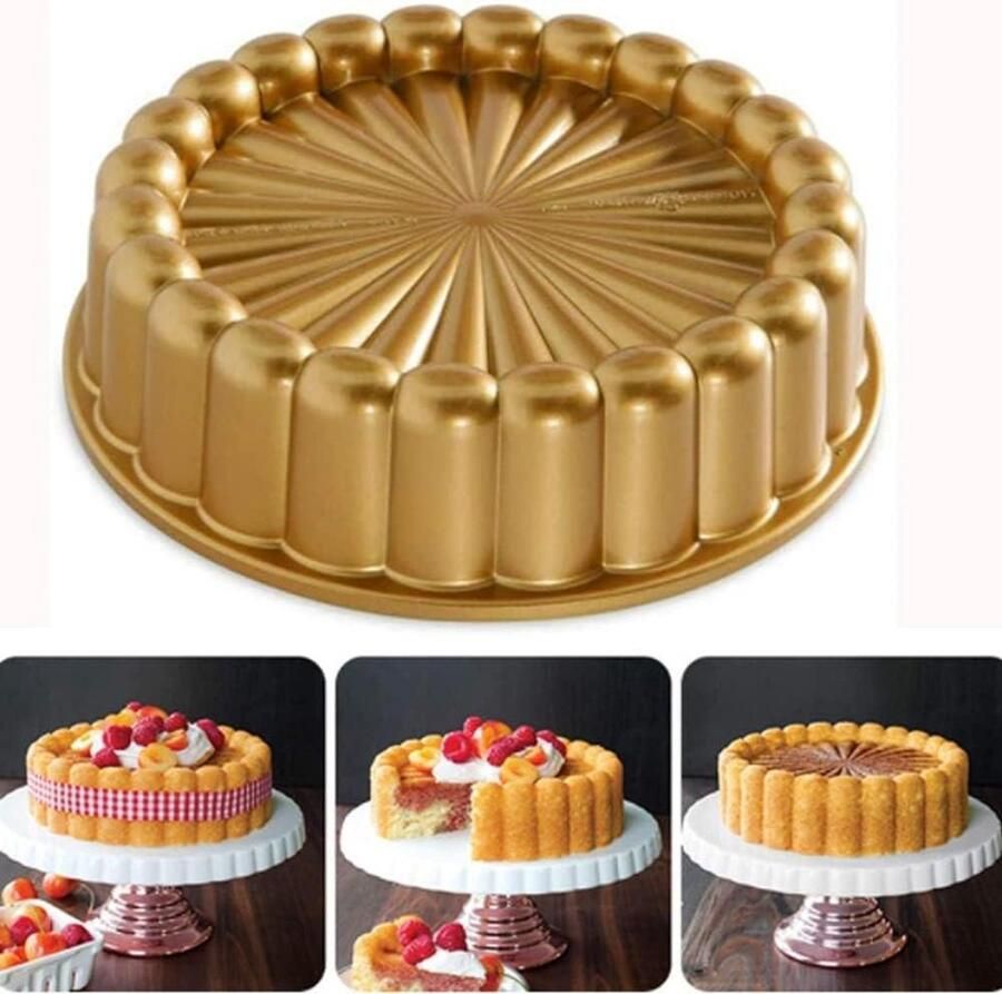 Taartvorm Springvorm Guglhupfmallen Eenheid Goud Bedankje Kerstmis Familie Cakevorm Origineel