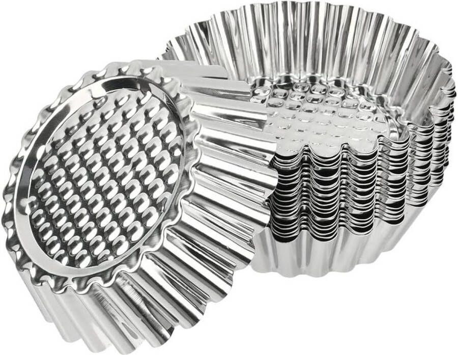 Taartvormen met antiaanbaklaag 20 stuks Ø 95 cm cakevormen bakvormen muffinvormen mini-cake mini-taart mini quiche desserts tartelette vormen