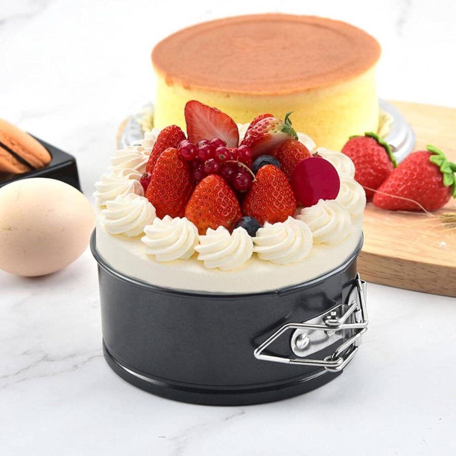 Taartvormen set 3 stuks (4 7 9 inch) anti-aanbak-springvorm losse bakplaat cheesecakvorm met afneembare bodem Springvorm