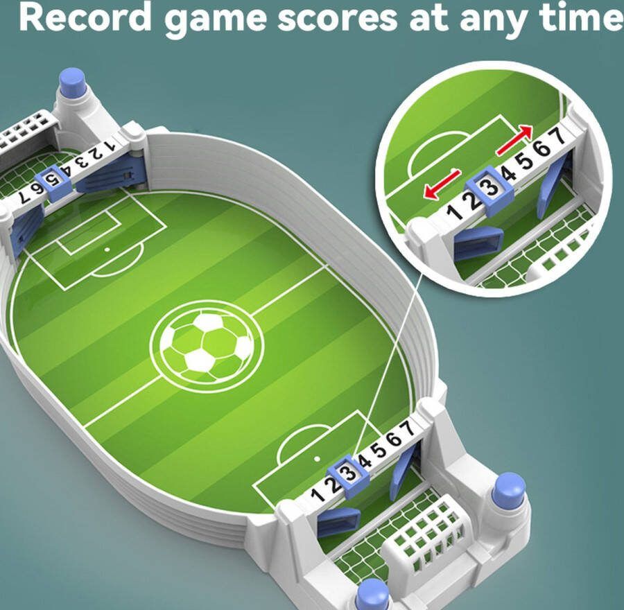 Tafel Voetbal Spel Mini Tafelvoetbal Compact & Hoge Kwaliteit Voetbalspel Spel voor Kinderen & Volwassenen Familie Spel Reis Spel Voetbal Spel Minitafelvoetbal Vinger Tafel Voetbal WK & EK Voetbalspel MiniSpel