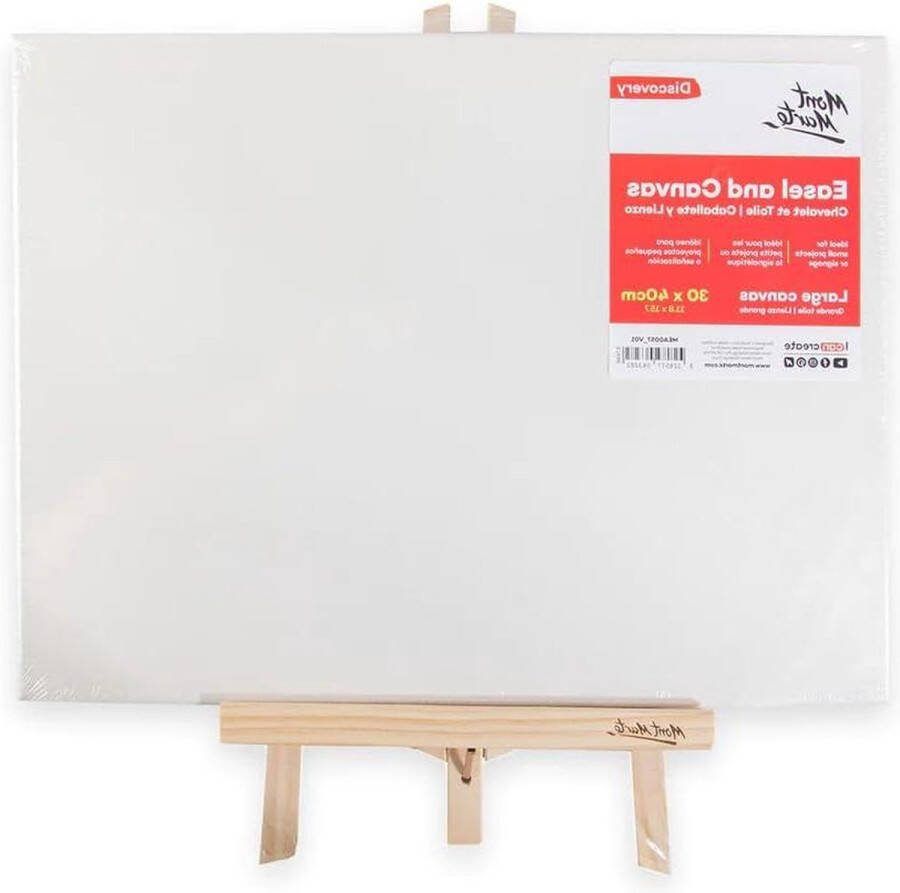 Tafelezel 30 x 40 cm compacte schildersezel van grenenhout houten ezel met spieraam schilderezel