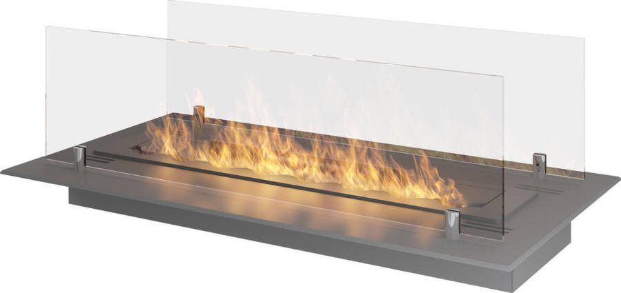 Tafelhaard sfeerhaard met glasplaat tafelbrander bio ethanol 60x32cm