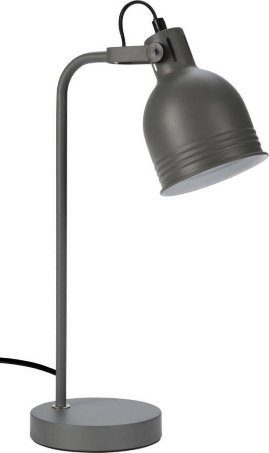 Tafellamp bureaulampje grijs metaal 38 x 11 cm Woonkamer kantoor lampjes
