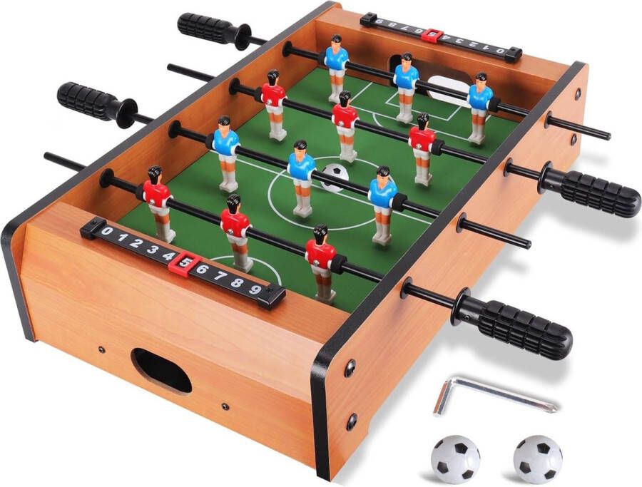 Tafelvoetbal Mini Tafelvoetbal Draagbare Lichte Tafelvoetbal Voetbaltafel tafelvoetbal voor Kinderen Eenvoudig te monteren en op te bergen 51 x 31 x 10 cm