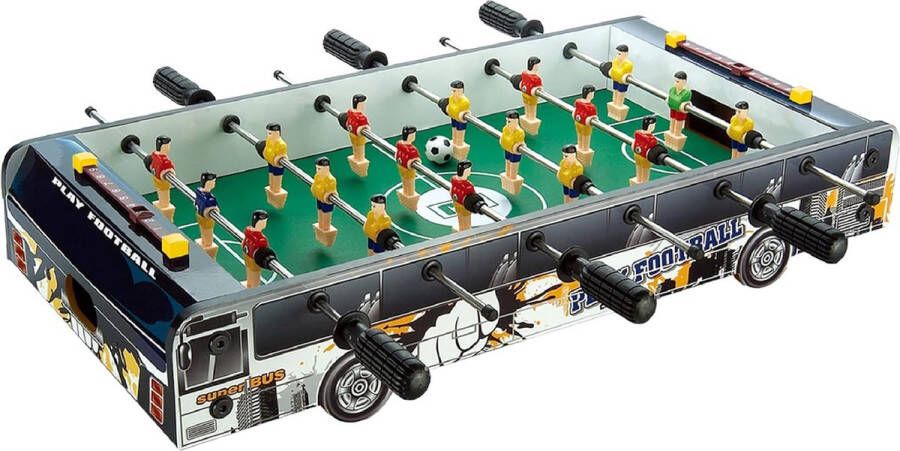 Tafelvoetbaltafel spel voetbaltafel (afmetingen: 60 x 30 x 11 cm) voor kinderen en volwassenen gemaakt van hout klein formaat metegol voetbalspeelgoed beginners en gevorderden