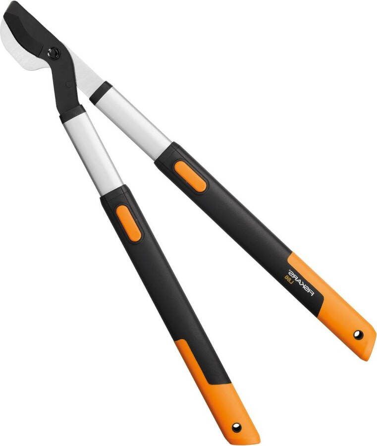 Takkenschaar telescopische bypass takkenschaar jong hout antikleeflaag gehard precisiestaal handgrepen 66 90 cm zwart-oranje SmartFit L86 1013564 takkenschaar telescopische