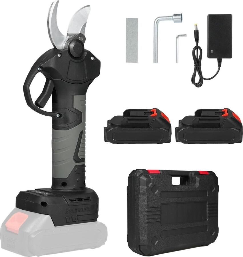Takkenschaar telescopische Elektrische snoeischaar 21 V handaccu draagtas oplaadbare 2000 mAh-lithiumbatterij oplader aangedreven snoeischaar snijdiameter 30 mm takkenschaar telescopische