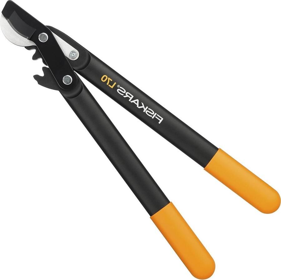 Takkenschaar voor jong hout antikleeflaag gehard precisiestaal lengte 46 cm zwart-oranje PowerGear II L70 1002104