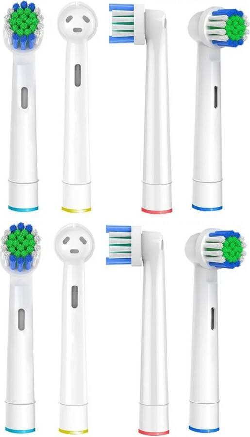 Tandenborstel Vervangende Opzetborstels 8 stuks Wit Compatibel met vele Braun Oral B electrische tandenborstels