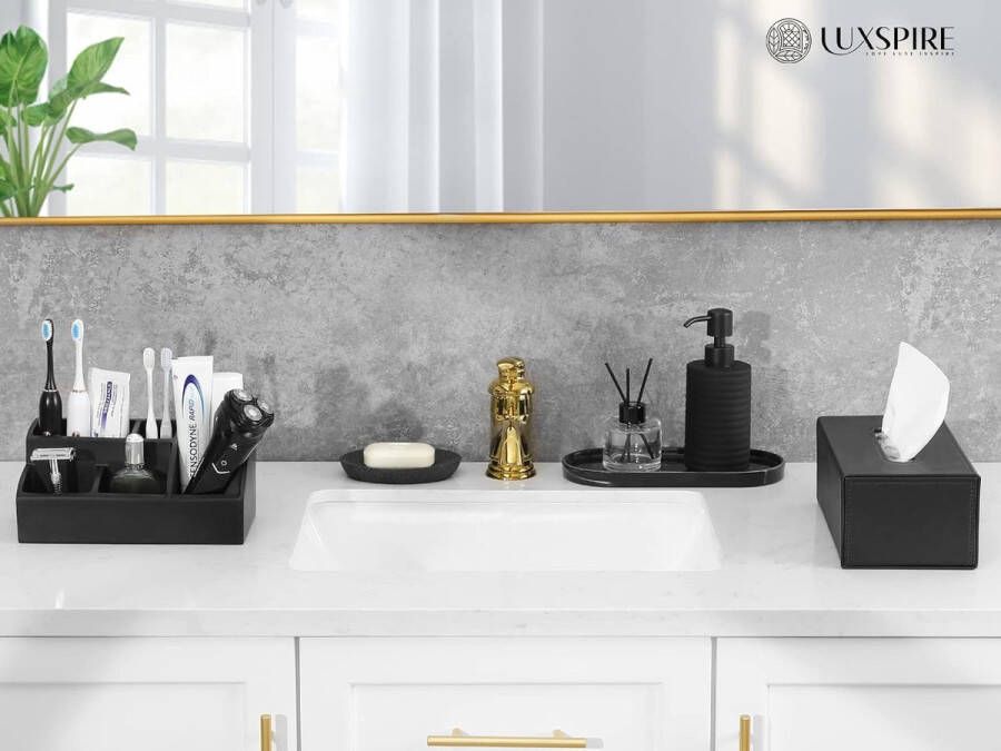 Tandenborstelhouder 5 vakken elektrische tandenborstelhouder organizer voor familie tandenborstelhouder grote capaciteit make-up-organizer voor gezinnen tandpasta shaver voor heren