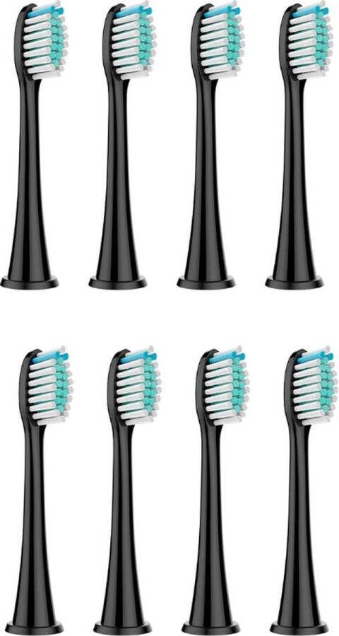 Tandenborstels Opzetborstels ZWART 8 stuks Huismerk voor Philips Sonicare o.a: Flexcare 2 en 3 Serie etc
