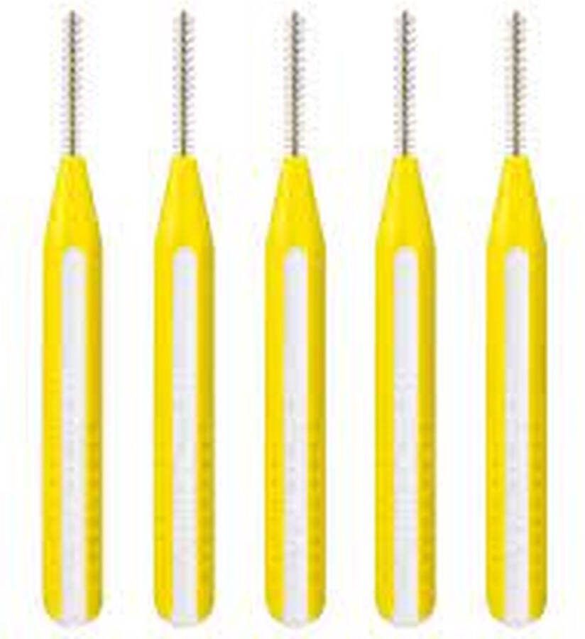 Merkloos Sans marque Tandenragers tandenstokers standaard Wit Geel Kunststof Regular Size 2 4 mm 6 Stokers Tandenstoker Mondhygiëne