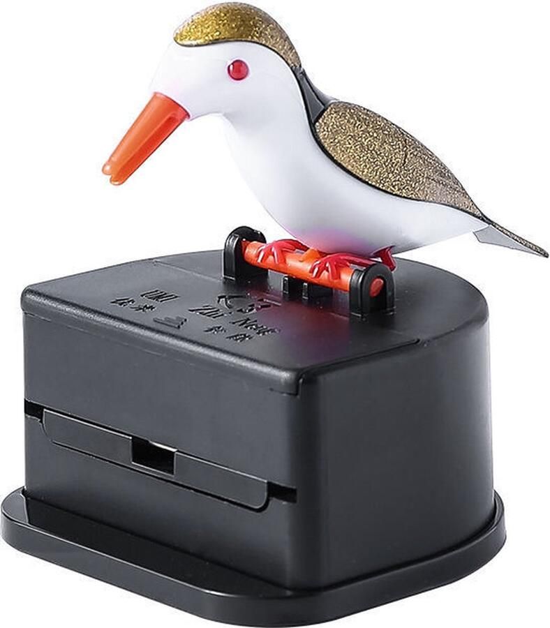Tandenstokerdispenser creatieve tandenstokerdispenser voor vogels kunststof draagbare met automatische pop-up tandenstokerfunctie (tandenstokers niet inbegrepen)