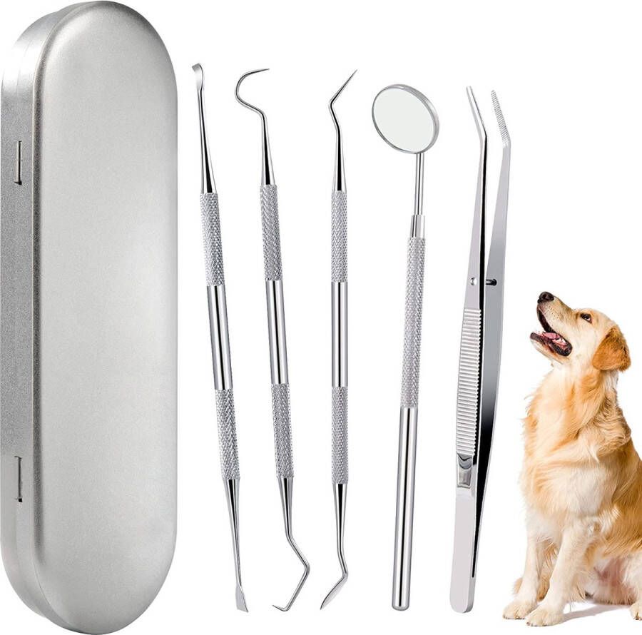 Tandsteenverwijderaar Tandenbleekkits \Tandenstokers -dental cleaning kit for tartar remover hond 5