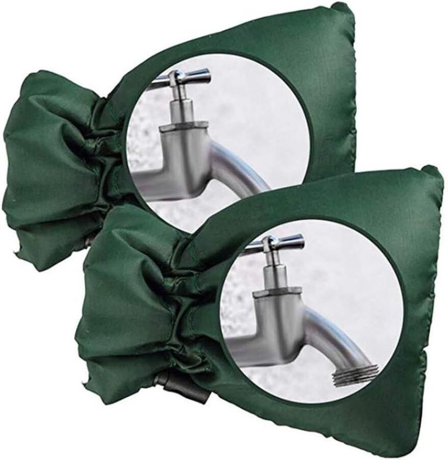Tap Cosy Cover beschermt buitenkraan 2 stuks tegen bevriezing waterdichte thermische kraan jas groen Buitenkraan
