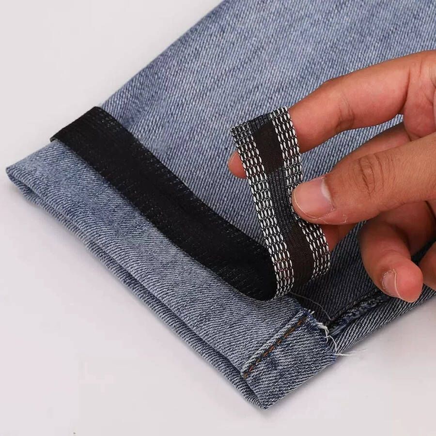 Tape voor broek inkorten ZWART 2.5 meter plak band plakband Vastmaken met strijkijzer zelf broeken korter maken