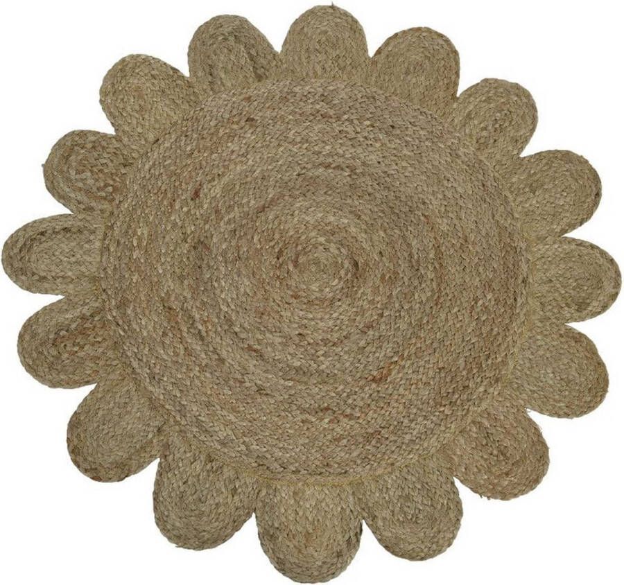 Tapijt Decoris Ø 90 cm Natuurlijk Cirkelvormig Jute