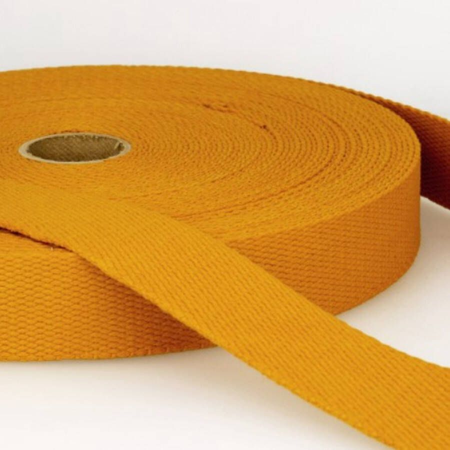 Tassenband oker geel 1 meter 30mm breed stevige tassenband voor naaien