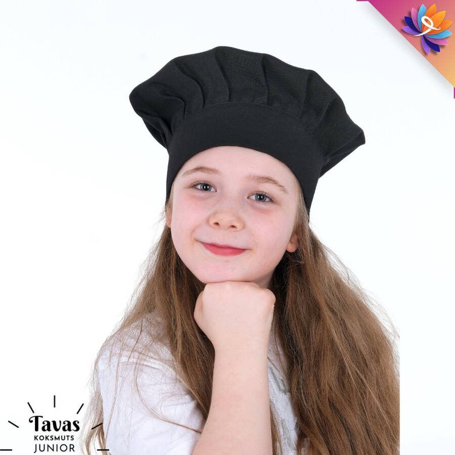 Merkloos Sans marque Tavas kinderen Koksmuts | Zwart