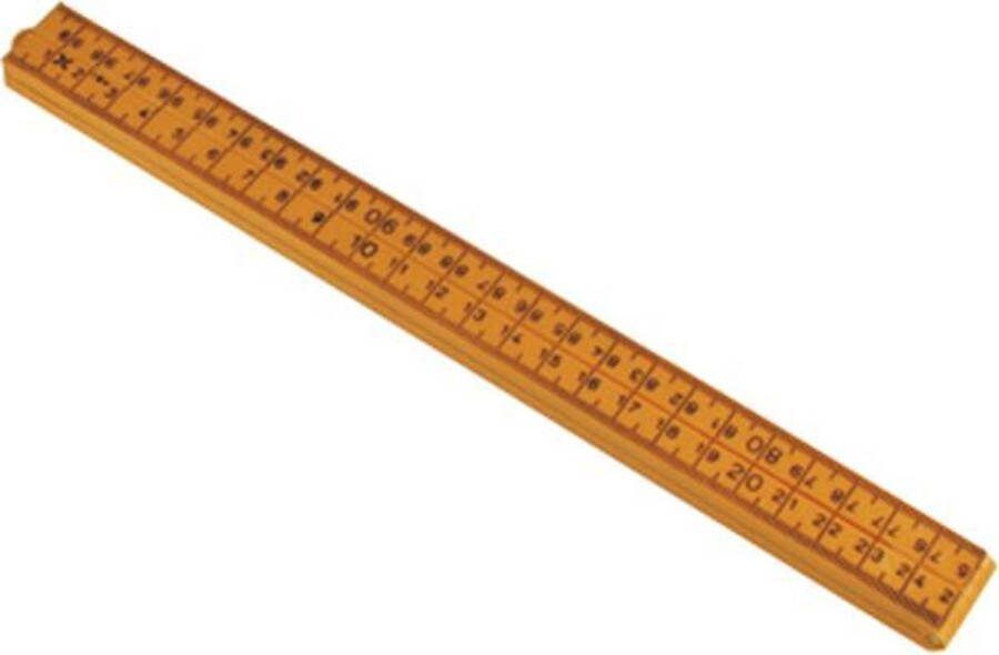 T.B.H. duimstok nylon geel 1 m 4-delig