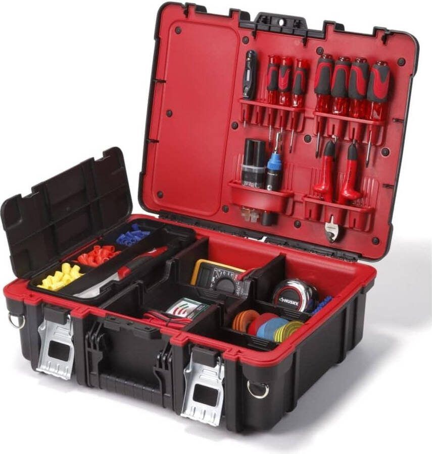 Technician gereedschapskoffer zwart rood 48x38x175cm met extra zoekwoorden toegevoegd