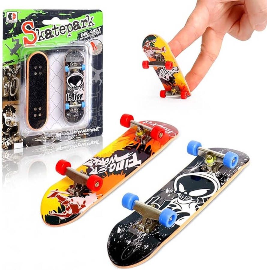 Teck Deck Finger Skateboard Set van 2 Skateboards accessories en extra wielen voor kinderen en volwassenen skateboard liefhebbers set