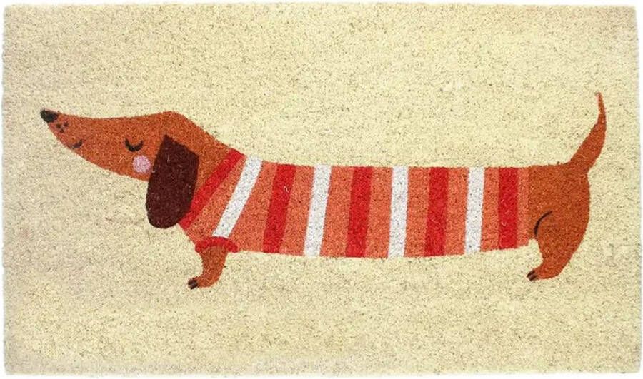 Teckel Deurmat Kokosvezel mat Kokosmat Hond 73x43cm