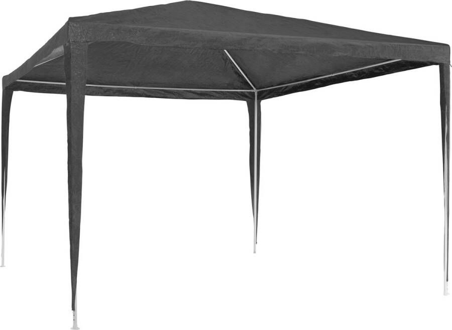 Tectake Tuinpaviljoen Feesttent Partytent 3x3m Inc- scheerlijnen en haringen grijs
