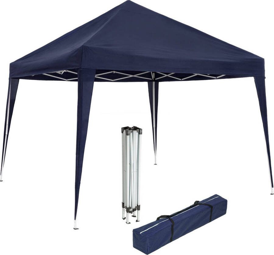 Tectake Tuinpaviljoen Linosa opvouwbaar Waterafstotend Incl. draagtas scheerlijnen en haringen 3x3m blauw